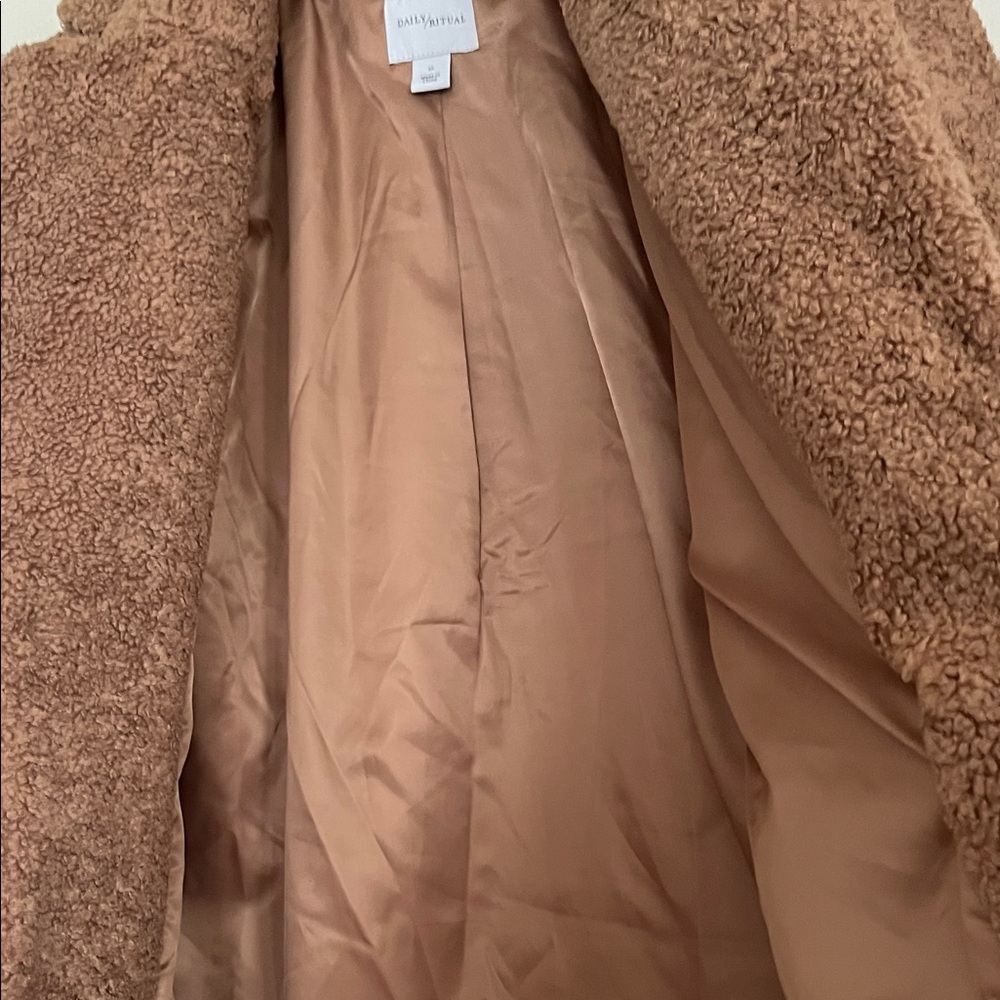 Daily Ritual Brown Teddy Jacket - Picture 6 of 12